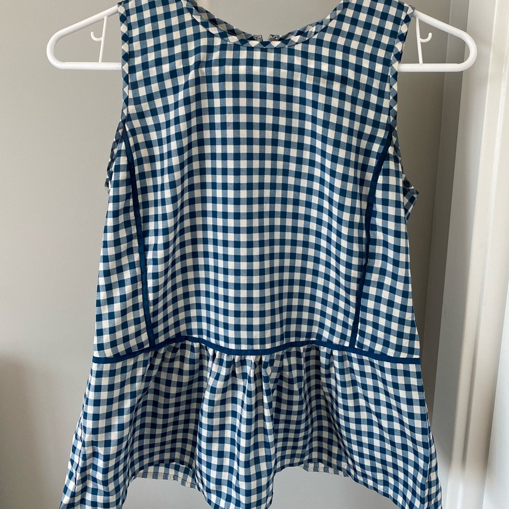COPY - Jcrew sleeveless gingham blouse Size 00 ne…